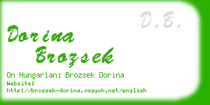 dorina brozsek business card